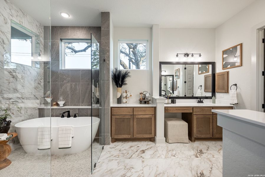 Furnished interior view inside a new home in Caliza Reserve, Boerne (Image 15).