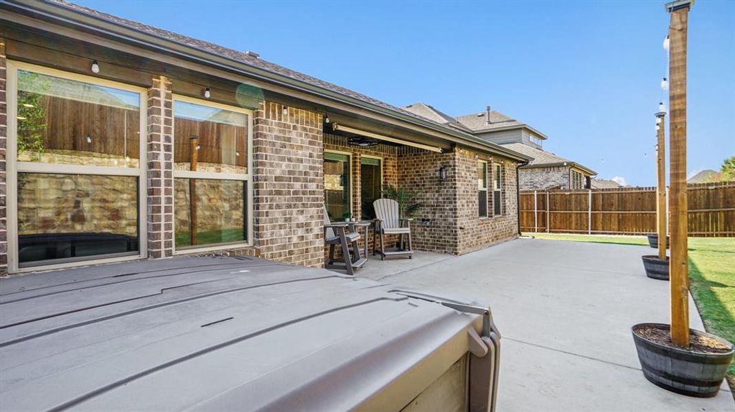 Front exterior of a new home in Sycamore Cove, Hickory Creek, TX, highlighting curb appeal (Image 26).