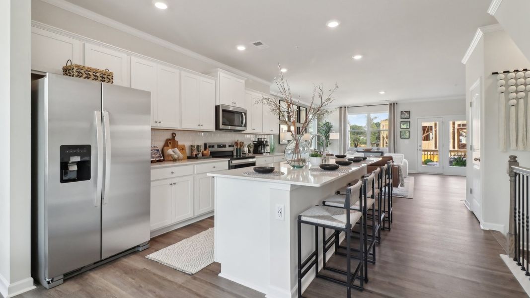 Furnished interior view inside a new home in Townes at Asbury, Hapeville (Image 7). Furnished interior view inside a new home in Townes at Asbury, Hapeville (Image 7).