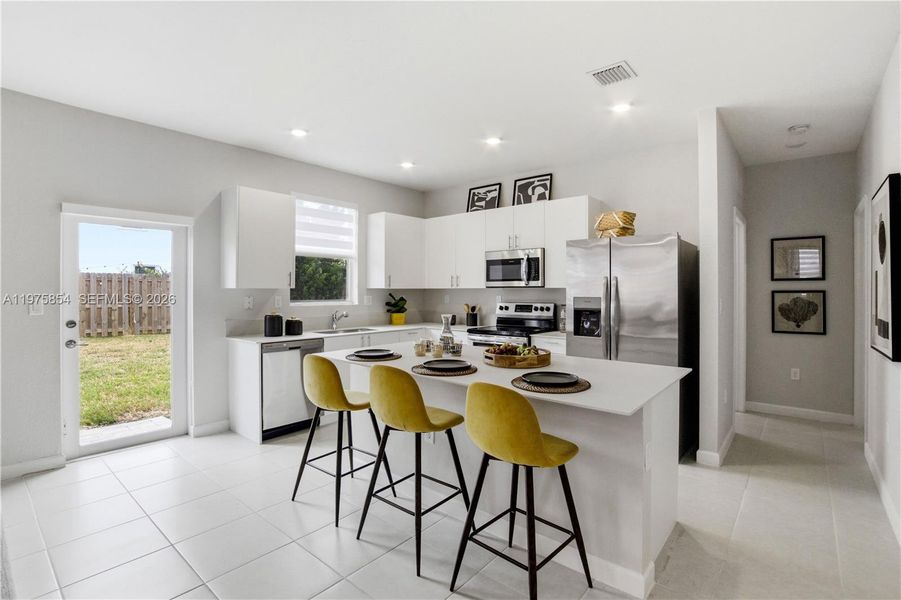 Furnished interior view inside a new home in , Miami (Image 9).