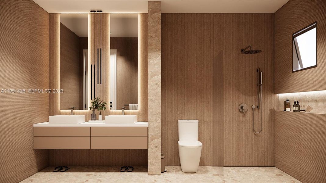 Furnished interior view inside a new home in , Miami (Image 31). Furnished interior view inside a new home in , Miami (Image 31).