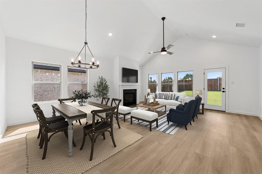 Furnished interior view inside a new home in Aspire at Noble Ridge, Howe (Image 9). Furnished interior view inside a new home in Aspire at Noble Ridge, Howe (Image 9).