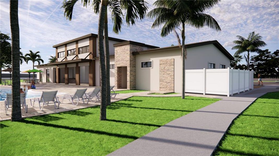 Exterior details and patio area of a home in Seminole Palms, Palm Coast (Image 3).