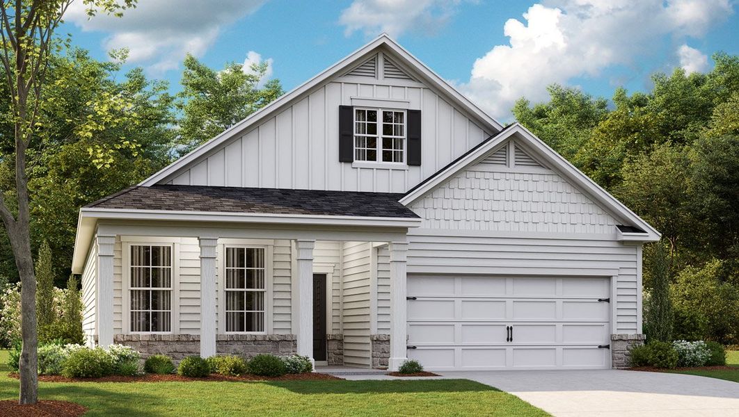 Representative exterior photo of a completed home built from the Arlington by D.R. Horton in Legacy Farms, White House, TN (Image 1).
