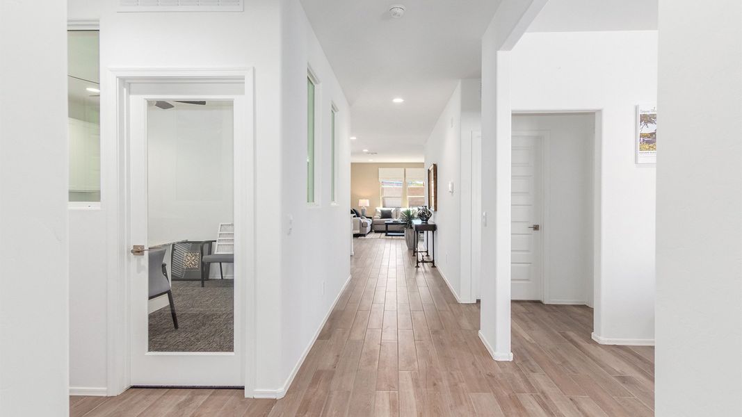 Representative unfurnished interior of a home built from the Cali by D.R. Horton in Barnett Village, Marana (Image 19). Representative unfurnished interior of a home built from the Cali by D.R. Horton in Barnett Village, Marana (Image 19).