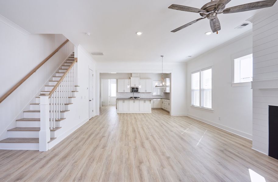 Representative unfurnished interior of a home built from the Bluffton by Homes by Dickerson in Nexton, Summerville (Image 11). Representative unfurnished interior of a home built from the Bluffton by Homes by Dickerson in Nexton, Summerville (Image 11).