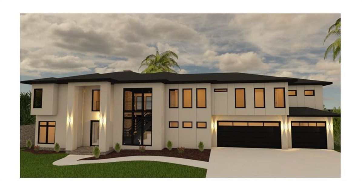 Front exterior of a new home in , Lawrenceville, GA, highlighting curb appeal (Image 1).