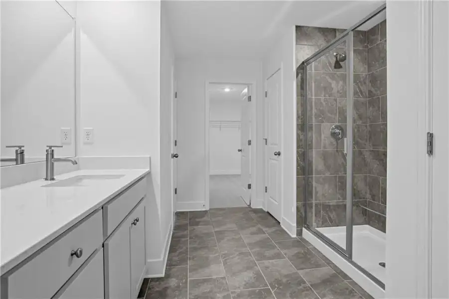 Furnished interior view inside a new home in Towns at Holly Springs, Holly Springs (Image 8).