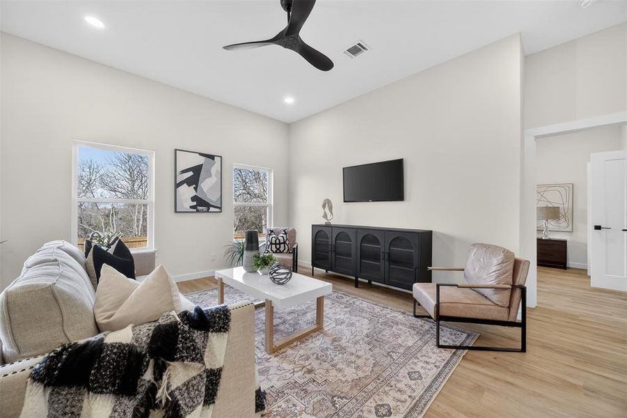 Furnished interior view inside a new home in , Dallas (Image 38).