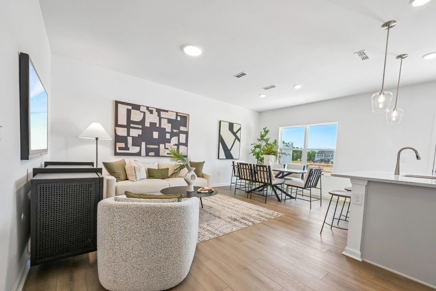 Furnished interior view inside a new home in Towns at Crescent Mills, Wilson's Mills (Image 7).
