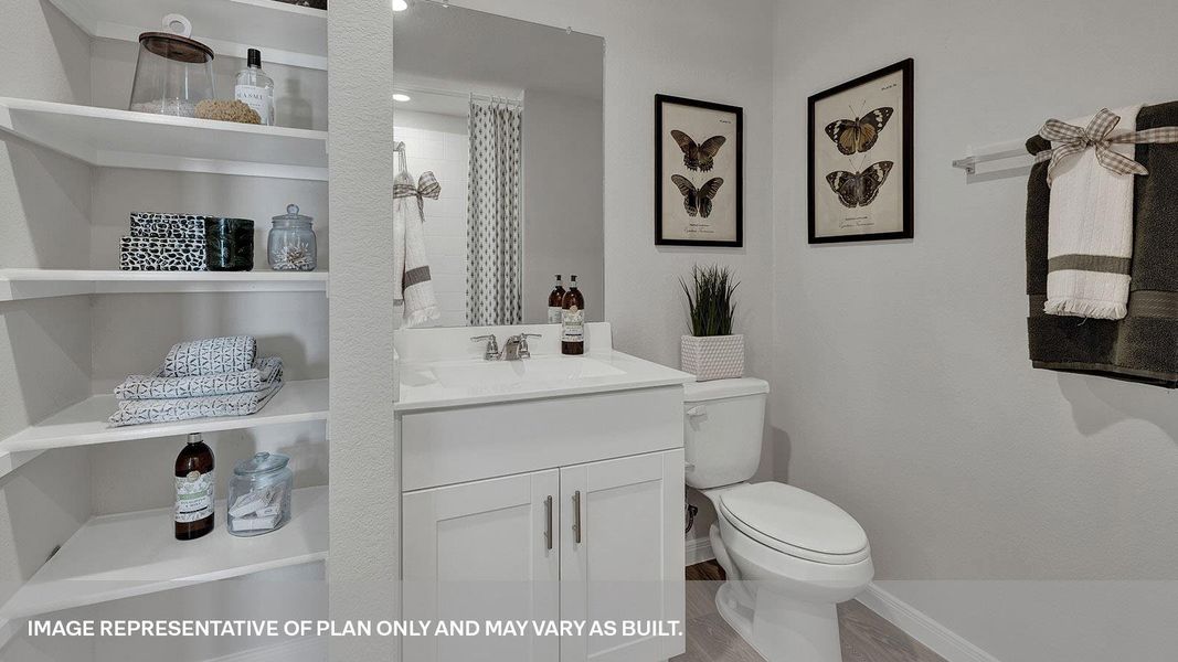 Furnished interior view inside a new home in Whisper South, San Marcos (Image 28).