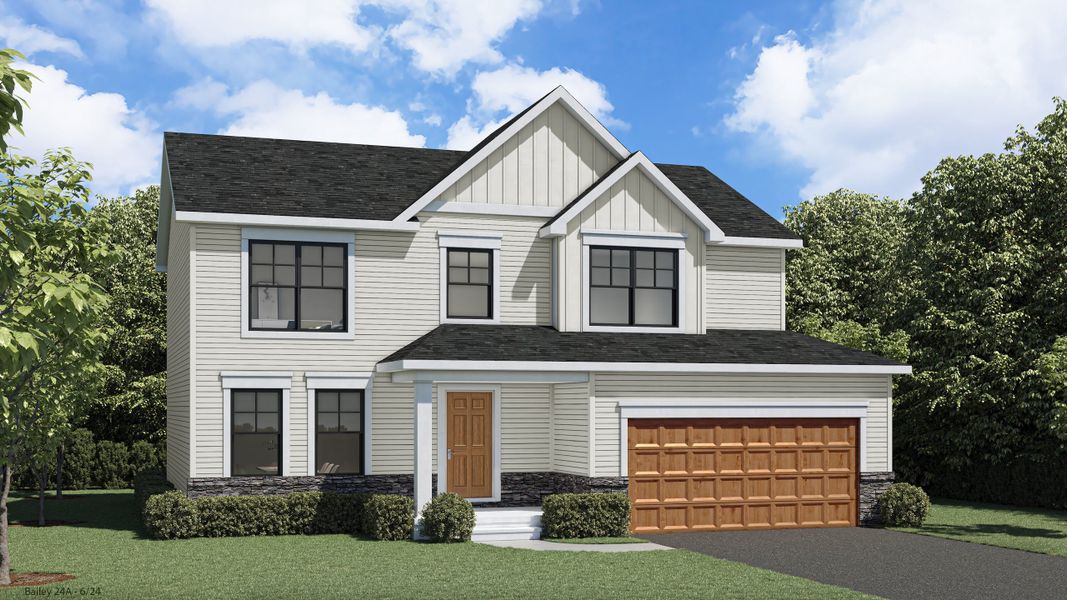 Representative exterior photo of a completed home built from the The Bailey by Forbes Capretto Homes in Wheatfield Crossing, North Tonawanda, NY (Image 13).