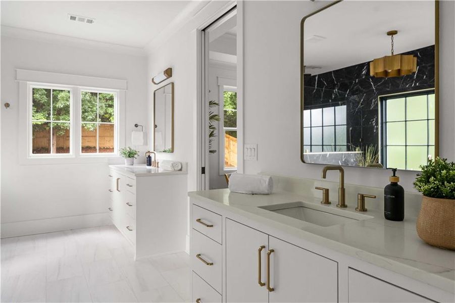Furnished interior view inside a new home in , Atlanta (Image 13).