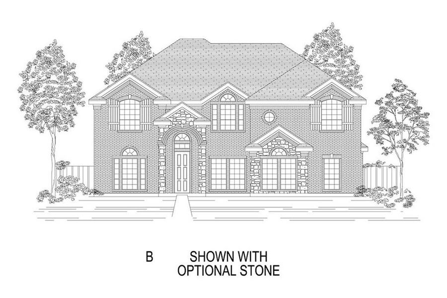 Representative rendering of the exterior for the Remington 2FS (w/Media) by First Texas Homes (Image 6). Representative rendering of the exterior for the Remington 2FS (w/Media) by First Texas Homes (Image 6).