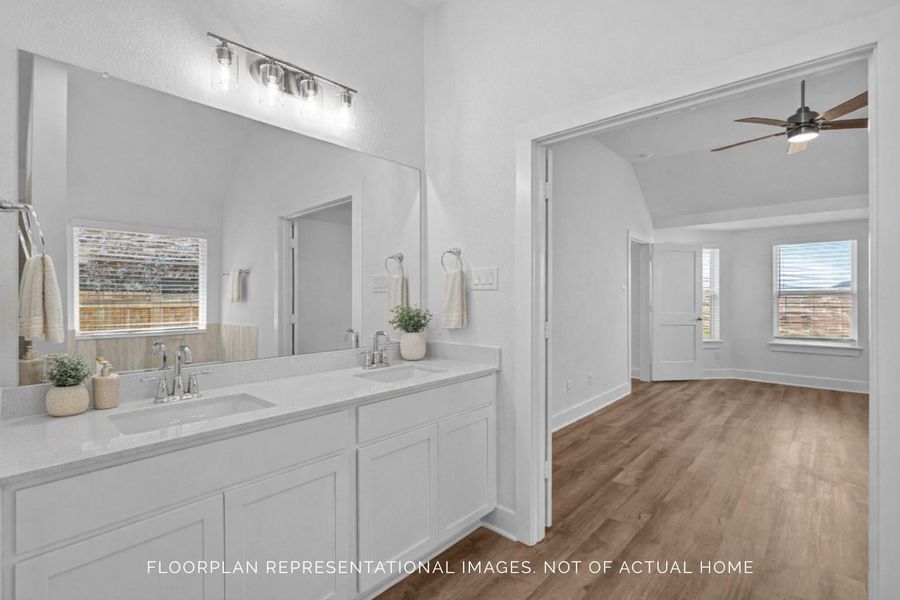 Furnished interior view inside a new home in Pinewood at Grand Texas, New Caney (Image 14).