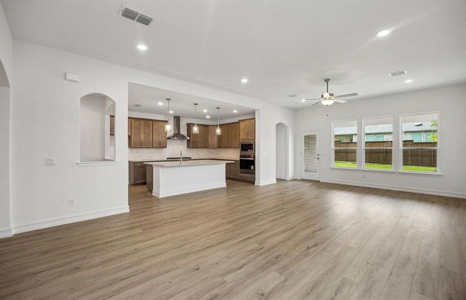 Open concept plan throughout home