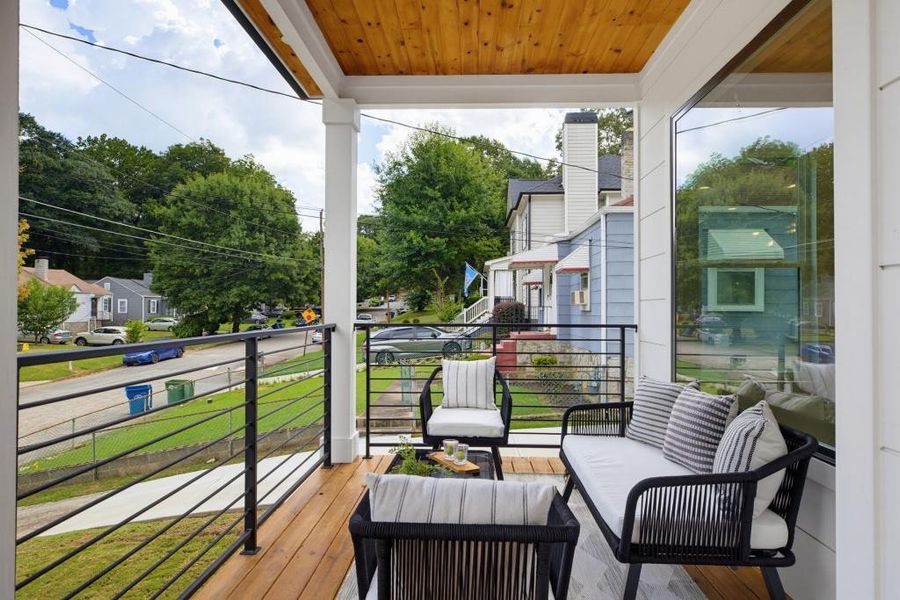 Exterior details and patio area of a home in , Atlanta (Image 30).