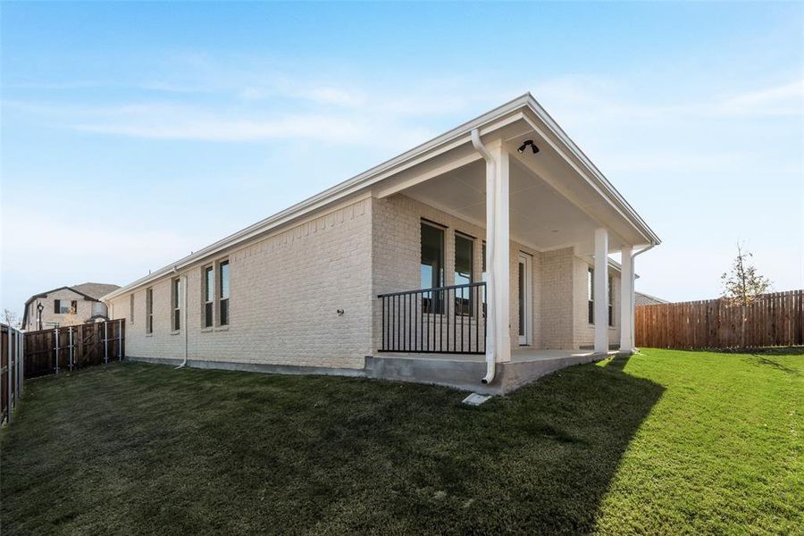 Exterior details and patio area of a home in Villages of Hurricane Creek, Anna (Image 17). Exterior details and patio area of a home in Villages of Hurricane Creek, Anna (Image 17).