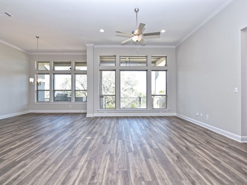 Representative unfurnished interior of a home built from the Siena III by Giddens Homes in Clearwater Ranch, Liberty Hill (Image 235).