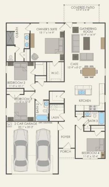 Pulte Homes, Burnet/32 floor plan