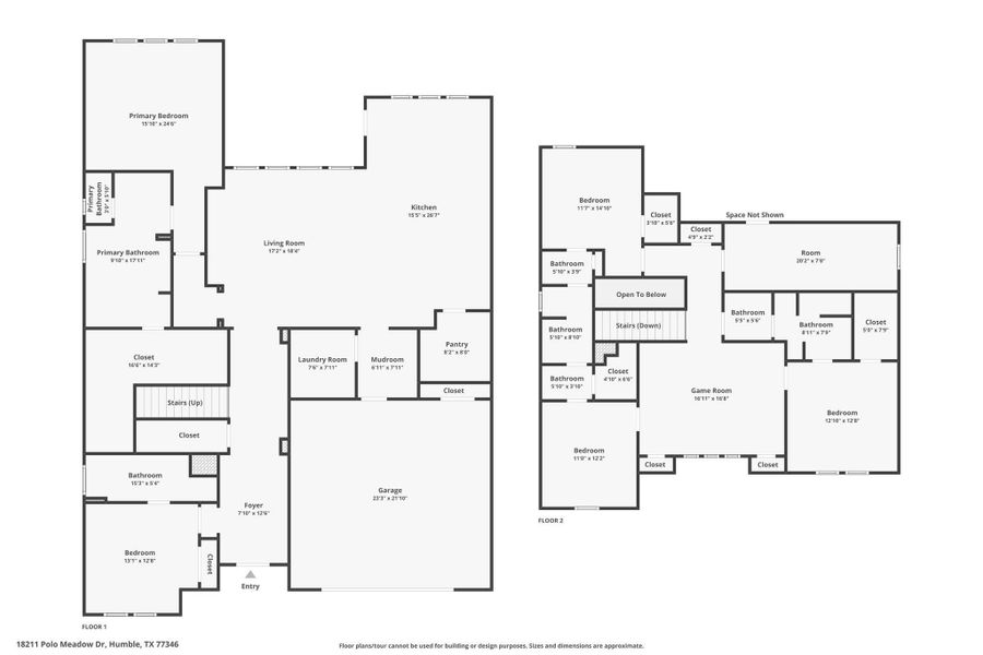 2D floor plan layout of this home in , Humble, TX (Image 5).