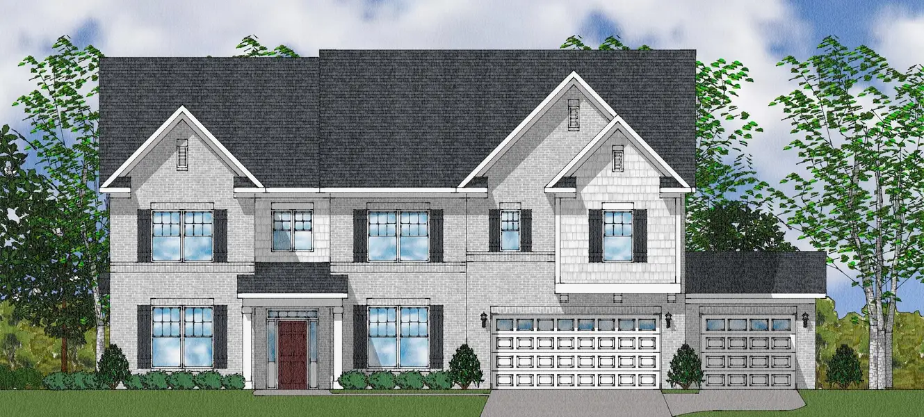 Representative exterior photo of a completed home built from the Rutledge II - Elite Collection by Mungo Homes in Suter Estates, Easley, SC (Image 2).