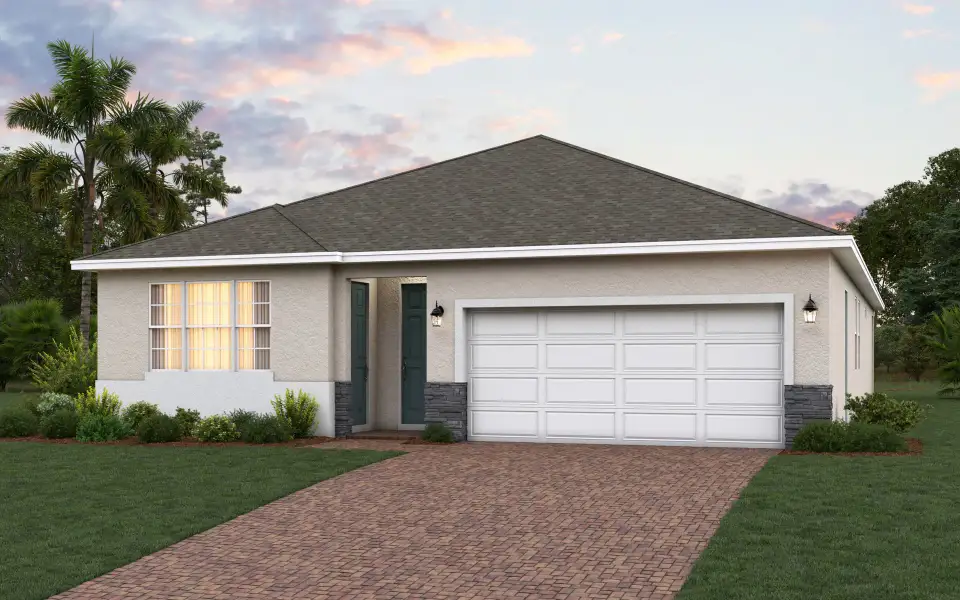 Kennedy elevation 1 shown with optional stone Kennedy elevation 1 shown with optional stone