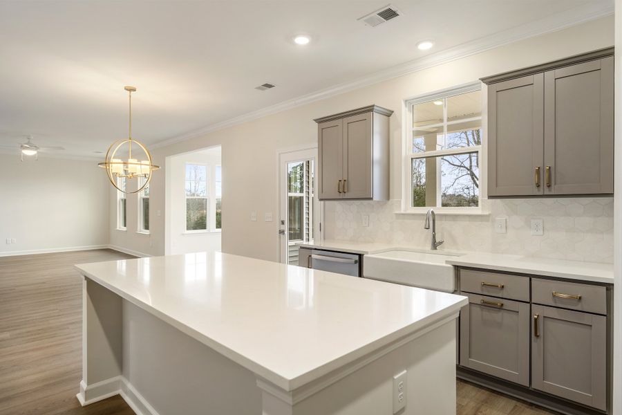 Furnished interior view inside a new home in Ridgecrest at Midway, Anderson (Image 10).