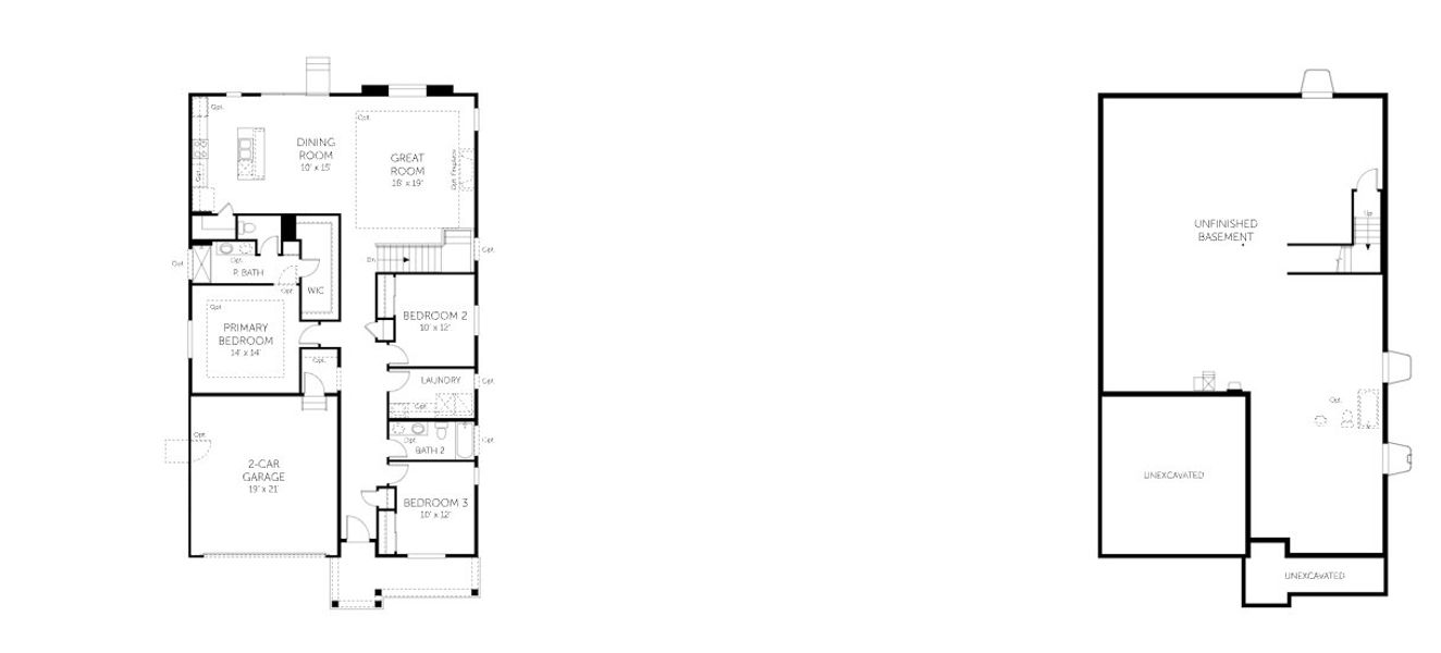 2D floor plan layout of this home in The Reserve at Looking Glass, Parker, CO (Image 5). 2D floor plan layout of this home in The Reserve at Looking Glass, Parker, CO (Image 5).