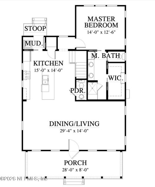 2D floor plan layout of this home in , St. Augustine, FL (Image 4).