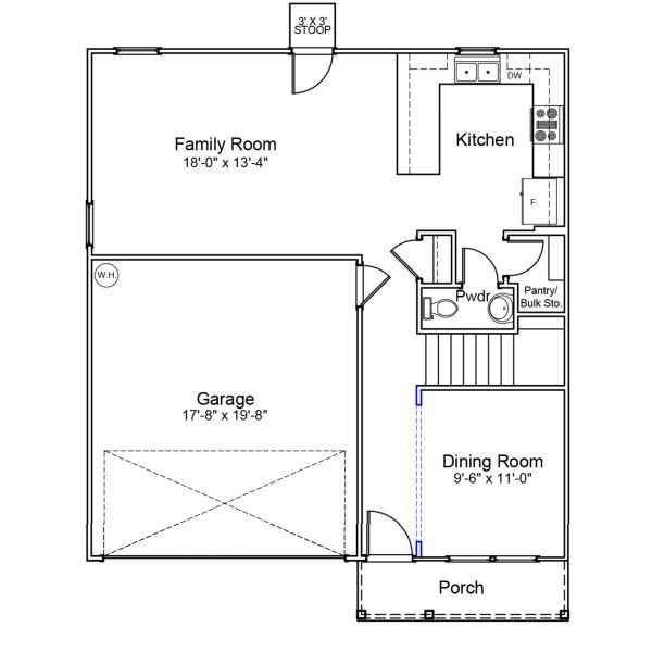 2D floor plan layout of this home in Hainer Place, Conway, SC (Image 3).