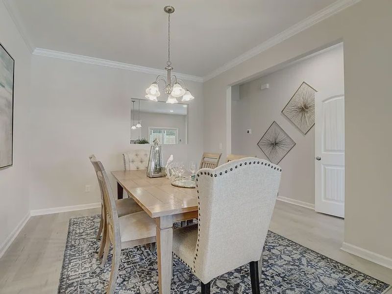 Furnished interior view inside a new home in Providence Station at Trolley Run, Aiken (Image 11).