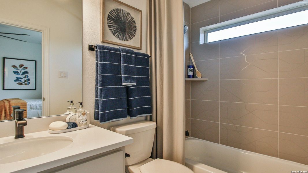 Furnished interior view inside a new home in Prairie Green, Converse (Image 19). Furnished interior view inside a new home in Prairie Green, Converse (Image 19).