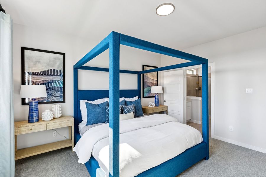 Primary Suite in a Nicholson Ranch Magnolia Model Home in Lavon TX by Trophy Signature Homes