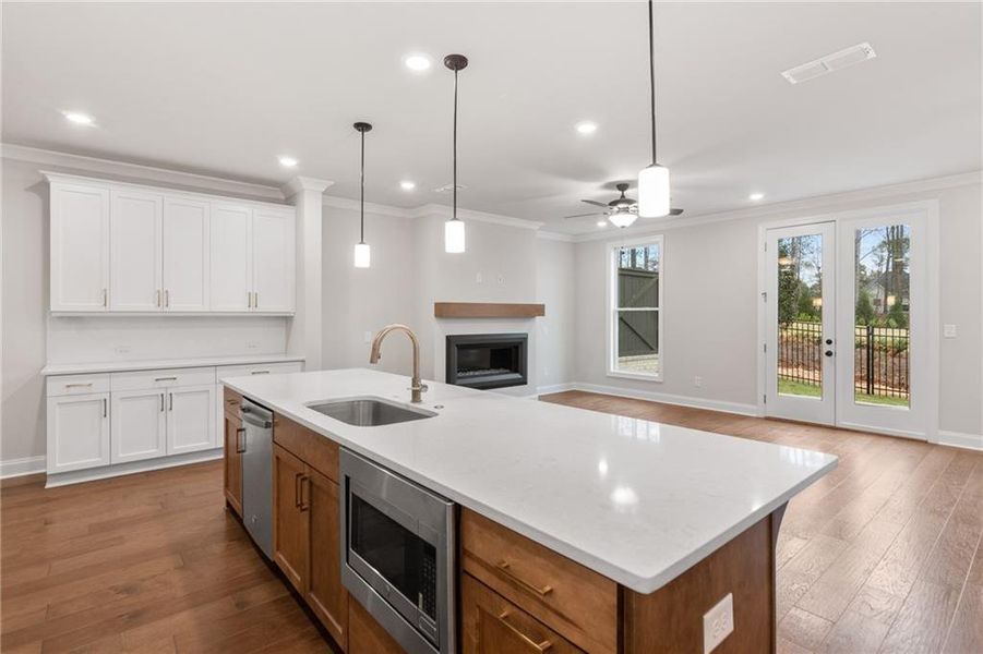 Furnished interior view inside a new home in Waterside Townhomes, Peachtree Corners (Image 11).