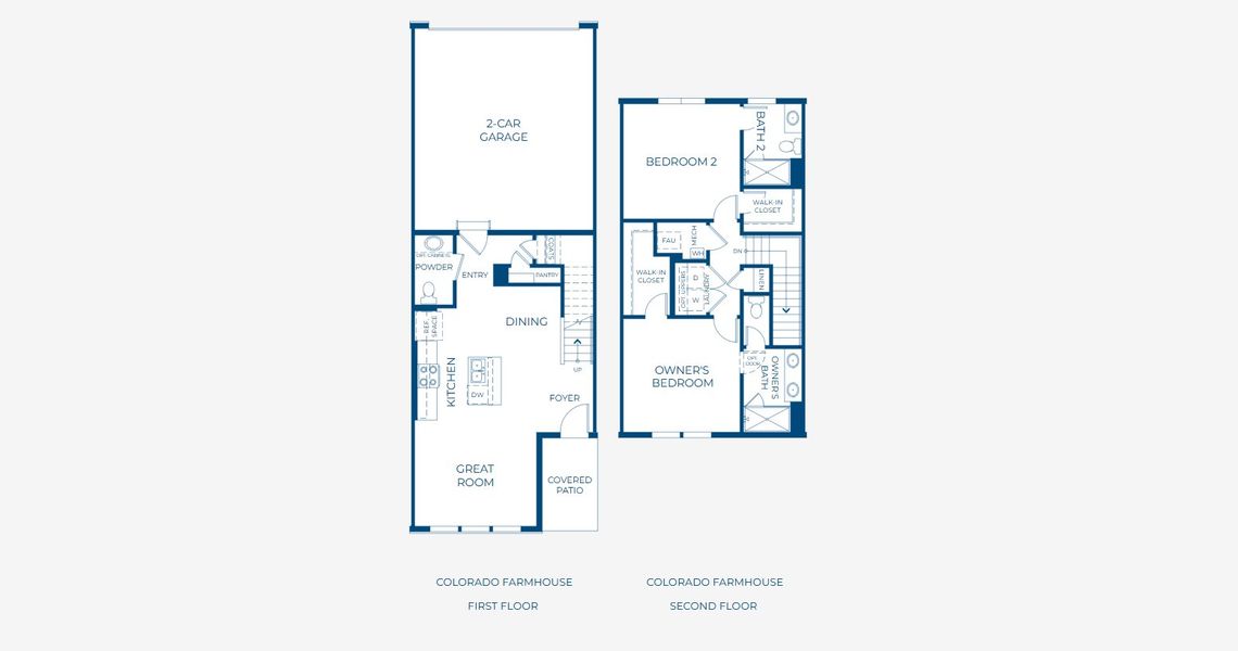 2D floor plan layout for the 2001 by Risewell Homes in Harvest Crossing, Aurora, CO (Image 3).