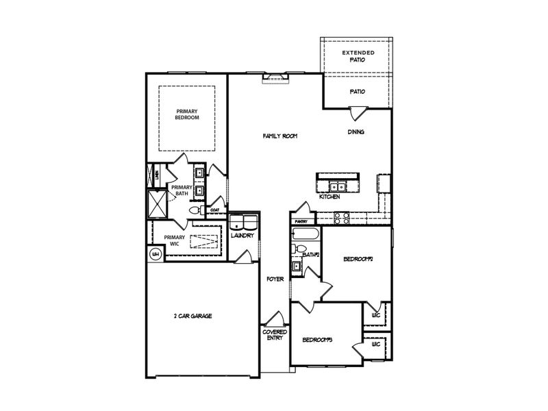 2D floor plan layout for the The Canemount by My Home Communities in Langston Place, Perry, GA (Image 3). 2D floor plan layout for the The Canemount by My Home Communities in Langston Place, Perry, GA (Image 3).