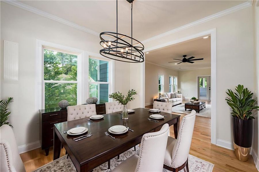 Furnished interior view inside a new home in , Atlanta (Image 8).