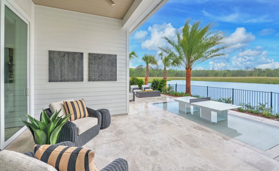 Exterior details and patio area of a home in EverRange, Jacksonville (Image 24).