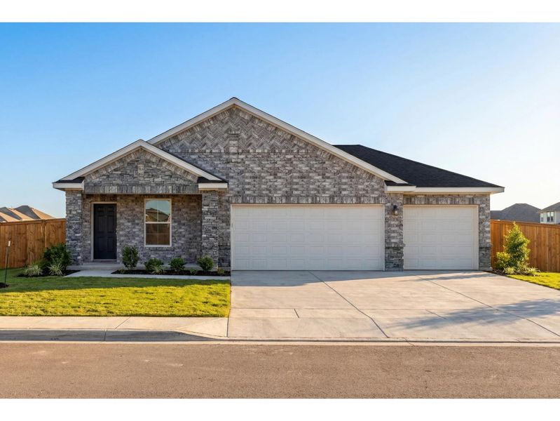 The Riviera C,  3-Car Garage