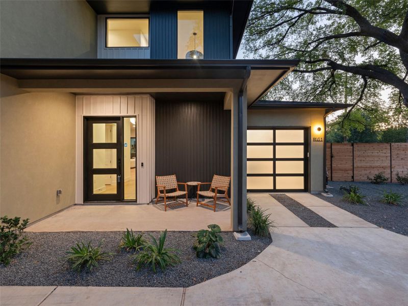 Exterior details and patio area of a home in , Austin (Image 26).