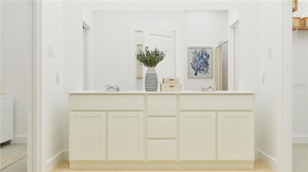 Furnished interior view inside a new home in , Clermont (Image 16). Furnished interior view inside a new home in , Clermont (Image 16).