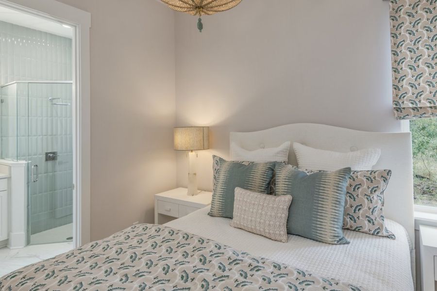 Representative furnished interior of a home built from the Stella II by Riverside Homes in Hidden Creek at SilverLeaf, St. Augustine (Image 54).