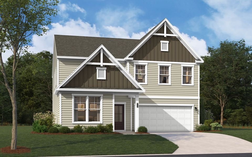 Representative exterior photo of a completed home built from the The Idlewild by Stanley Martin Homes in Summer Orchard, Lexington, SC (Image 2).