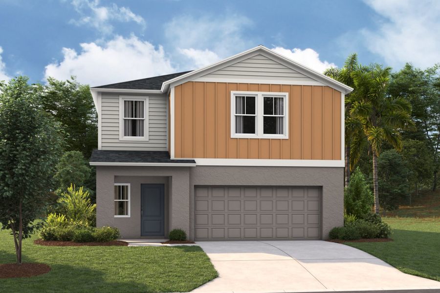 Representative exterior photo of a completed home built from the Valencia by Casa Fresca Homes in Wynnstone, Davenport, FL (Image 8). Representative exterior photo of a completed home built from the Valencia by Casa Fresca Homes in Wynnstone, Davenport, FL (Image 8).