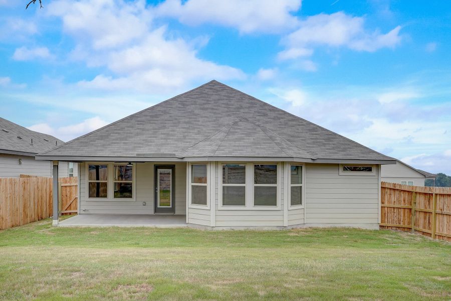 Back exterior of the Oleander floorplan at a Meritage Homes community.