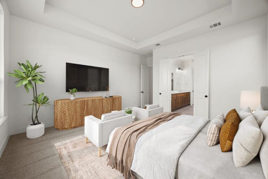 Furnished interior view inside a new home in Chatham Reserve, Providence Village (Image 14).