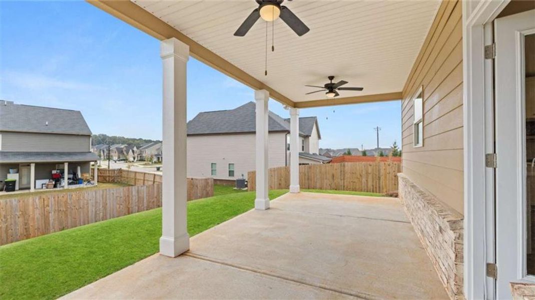 Exterior details and patio area of a home in The Gates at Pates Creek, Hampton (Image 4).