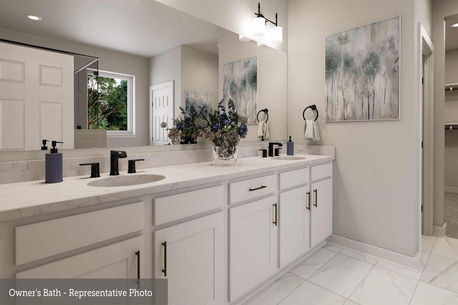 Representative furnished interior of a home built from the The Bonaire by David Weekley Homes in Edgewater Classic Series, Royse City (Image 6).