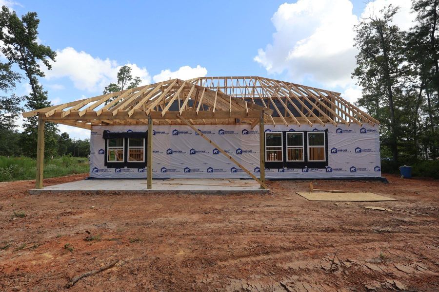 Backyard with covered patio - still under construction! Backyard with covered patio - still under construction!